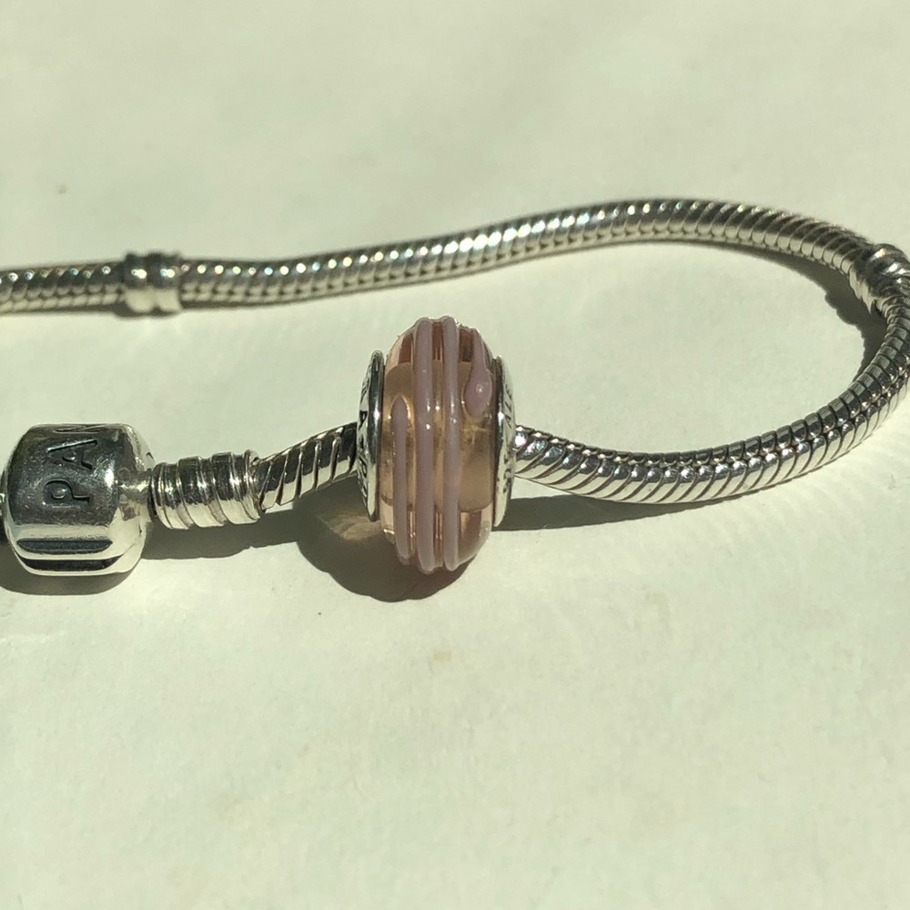 💕3/$70 RETIRED Charm Pink Ribbon 925 PANDORA